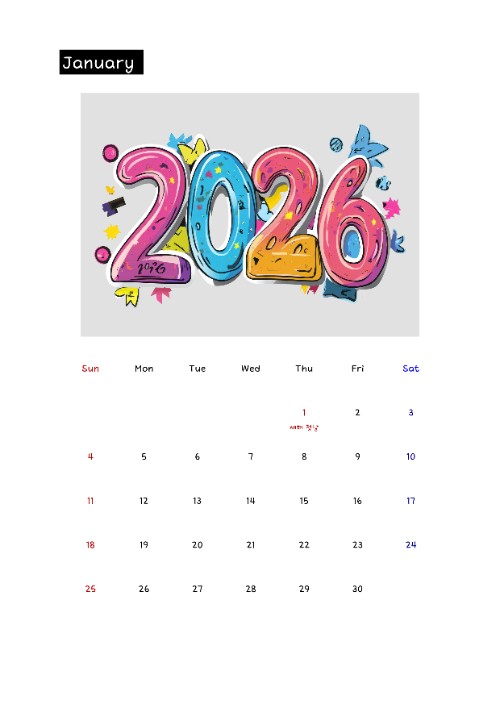 2026 Calendar